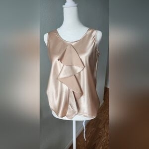 Elegant Satin Ruffle Blouse